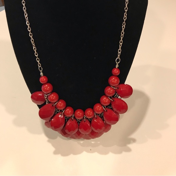 Layered teardrop necklace red - Picture 6 of 6